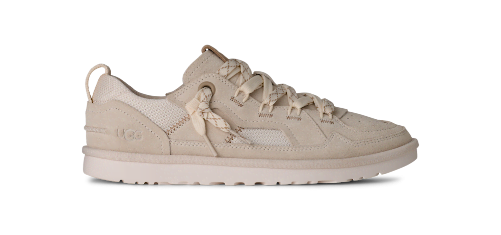 Men's Mixed Material Low Top Sneaker - Chestnut