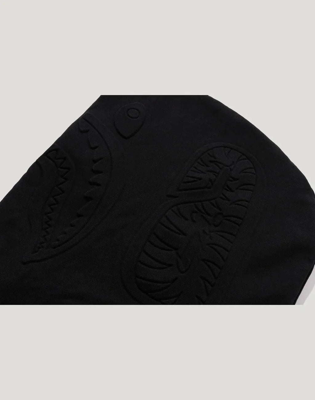 Padded Cropped Graphic Hoodie - Black