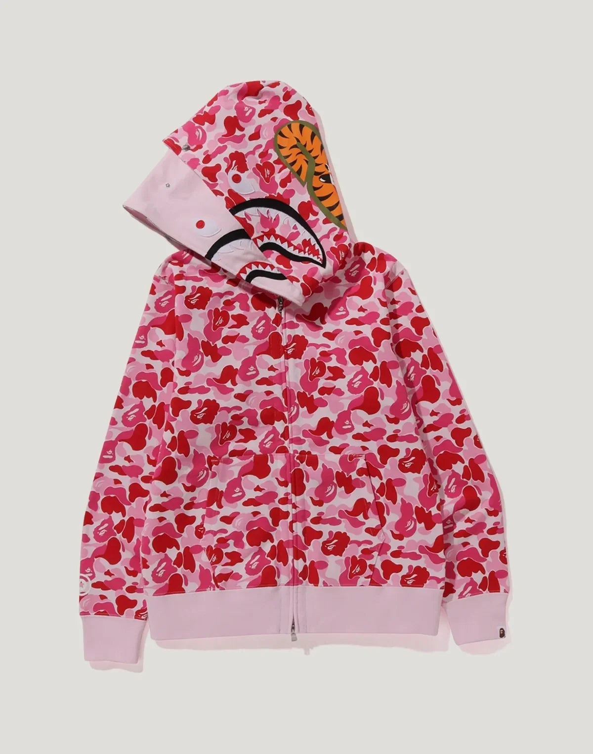 Camo Double-Graphic Full-Zip Hoodie - Blue