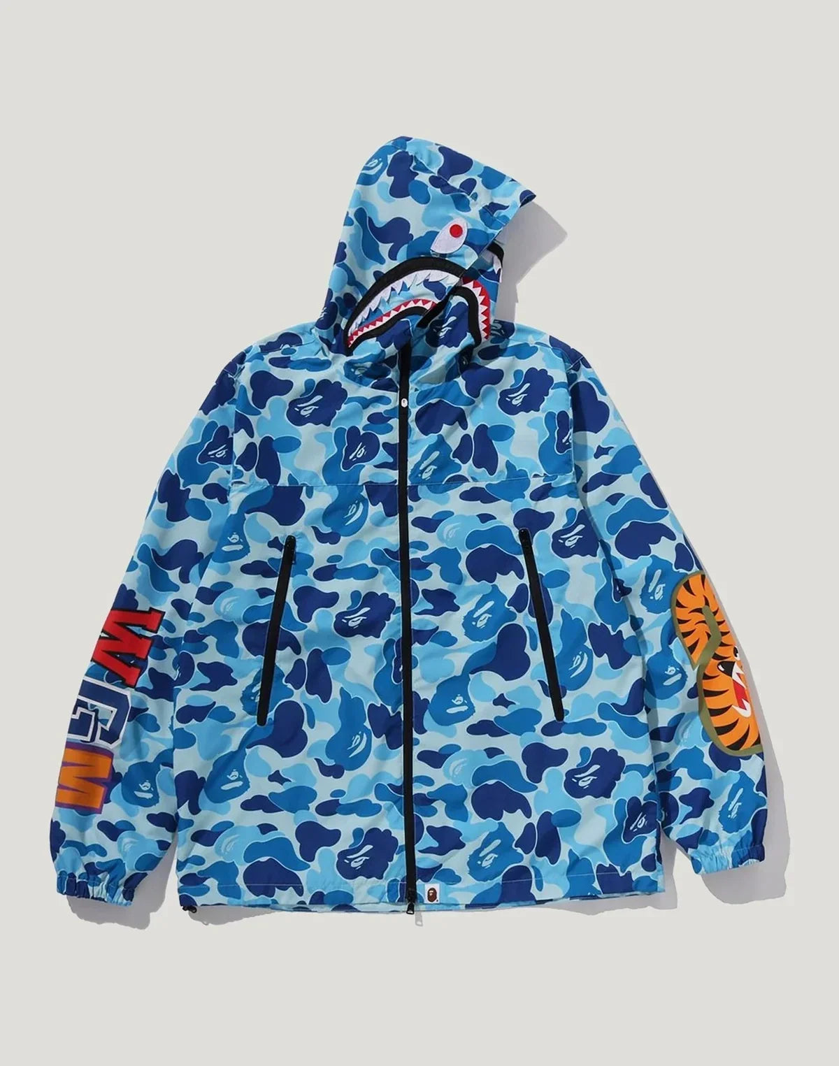 Camo Hooded Jacket - Blue