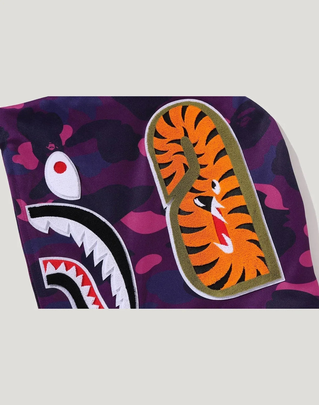 Camo Hooded Track Jacket - Purple