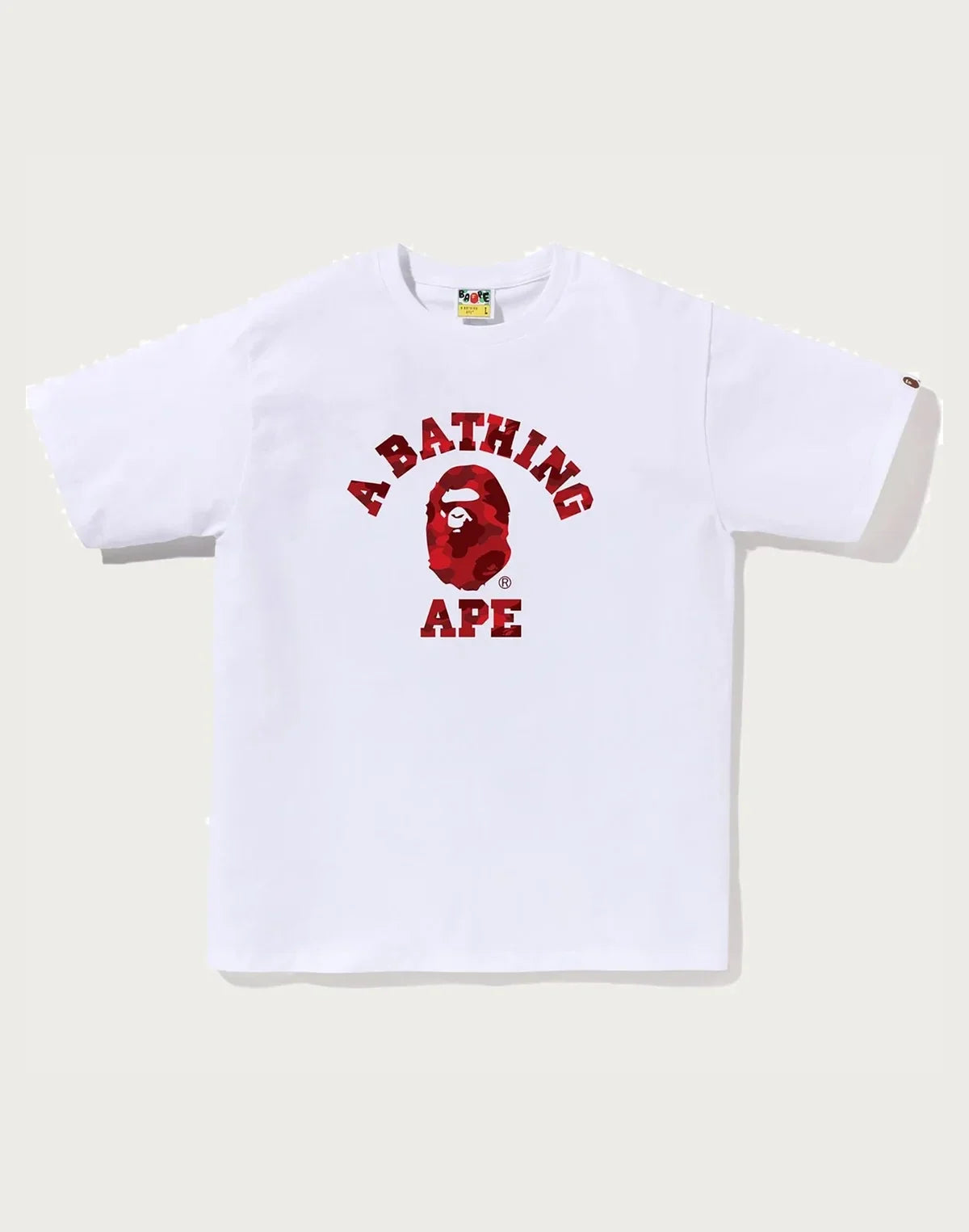 Men's Cotton Camo Graphic T-Shirt - White Red