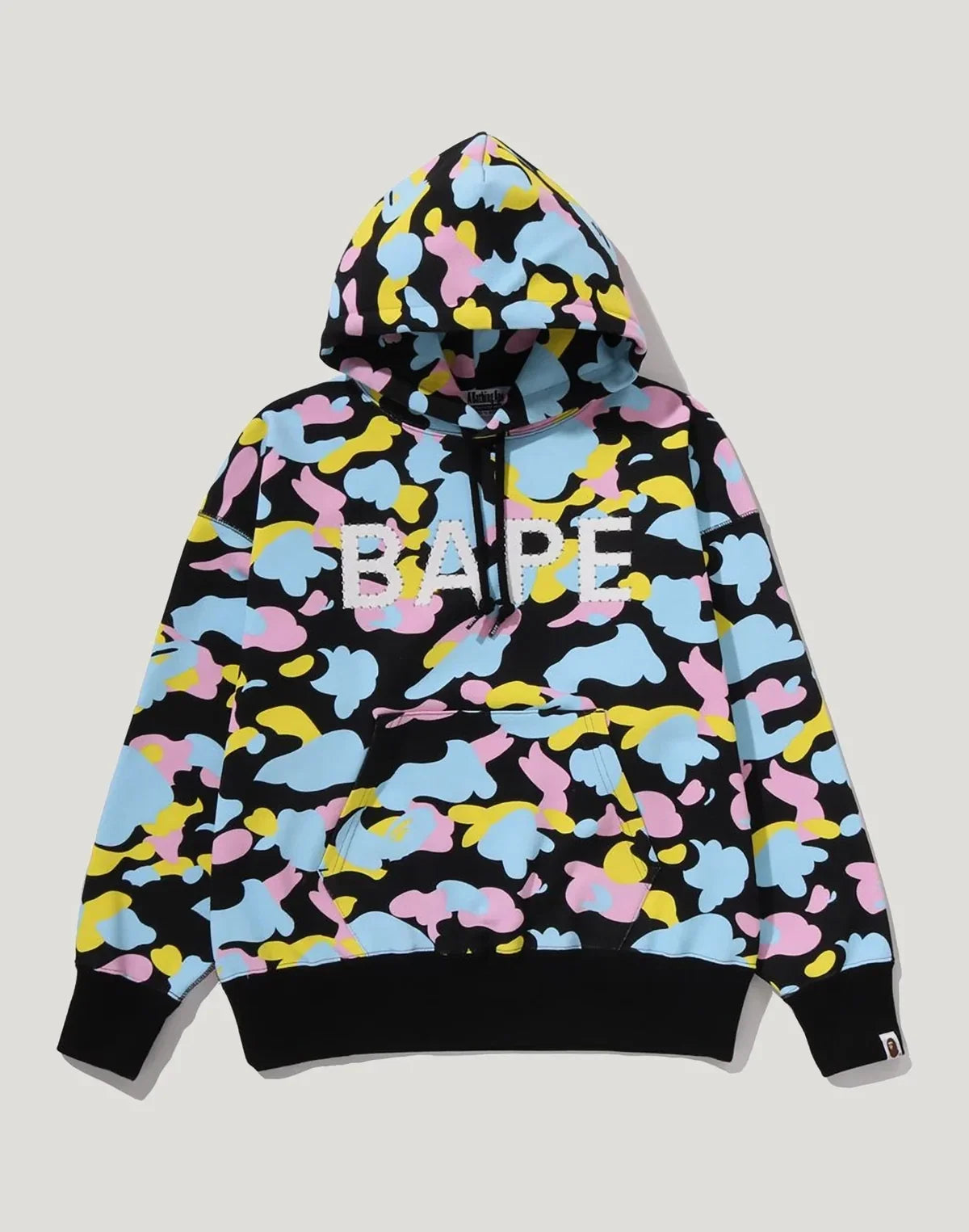 Women's Oversized Camouflage Pullover Hoodie - White