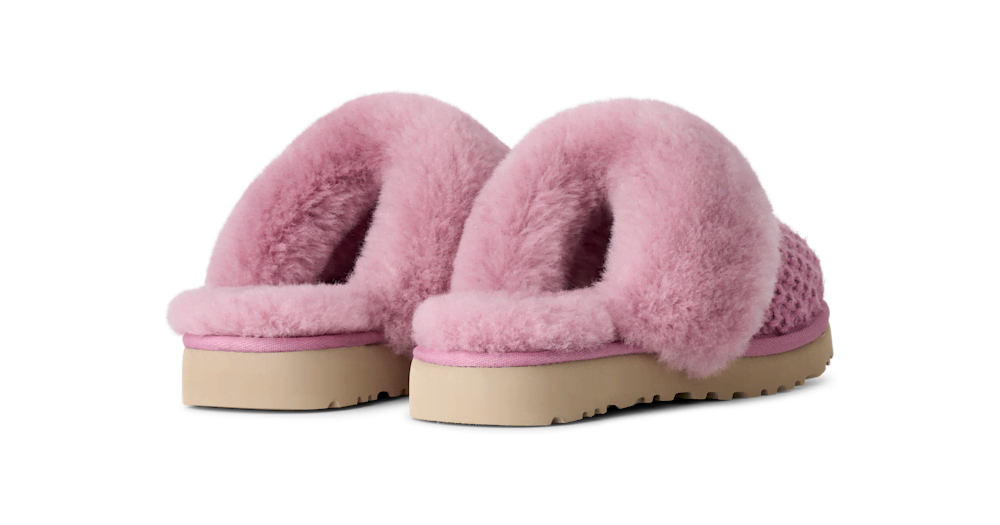 Women's Knit Sheepskin Slipper - Charcoal