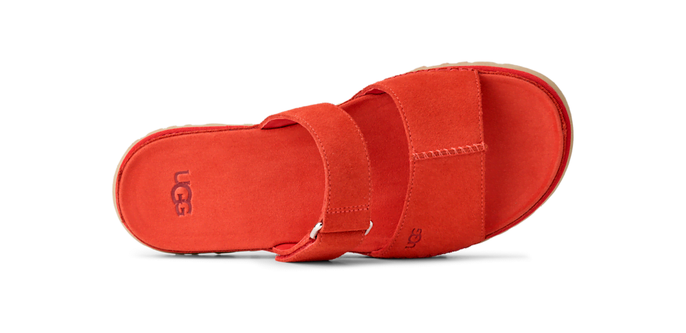 Women's Adjustable Suede Slide Sandal - Black