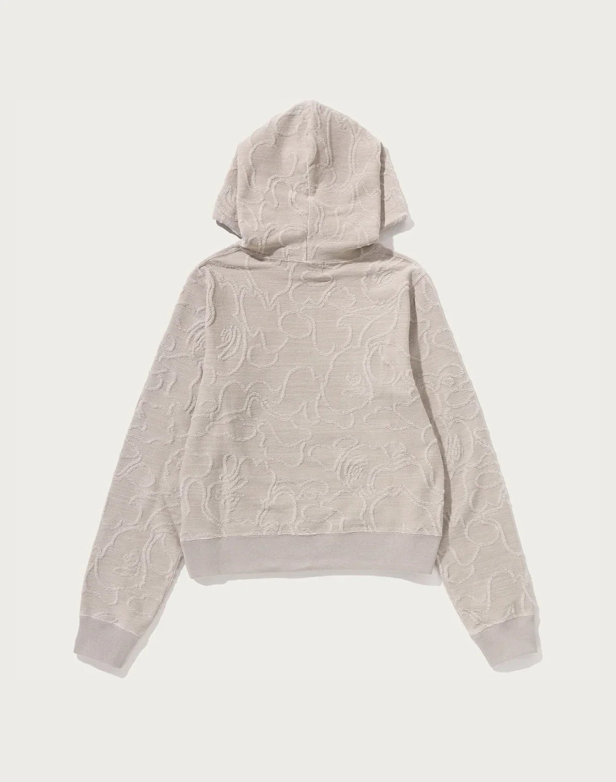 Women's Cotton Jacquard Pullover Hoodie - Yellow