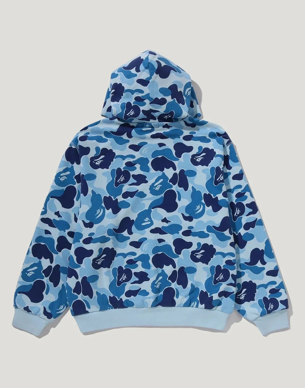 Men's Washed Cropped Camouflage Zip Hoodie - Pink
