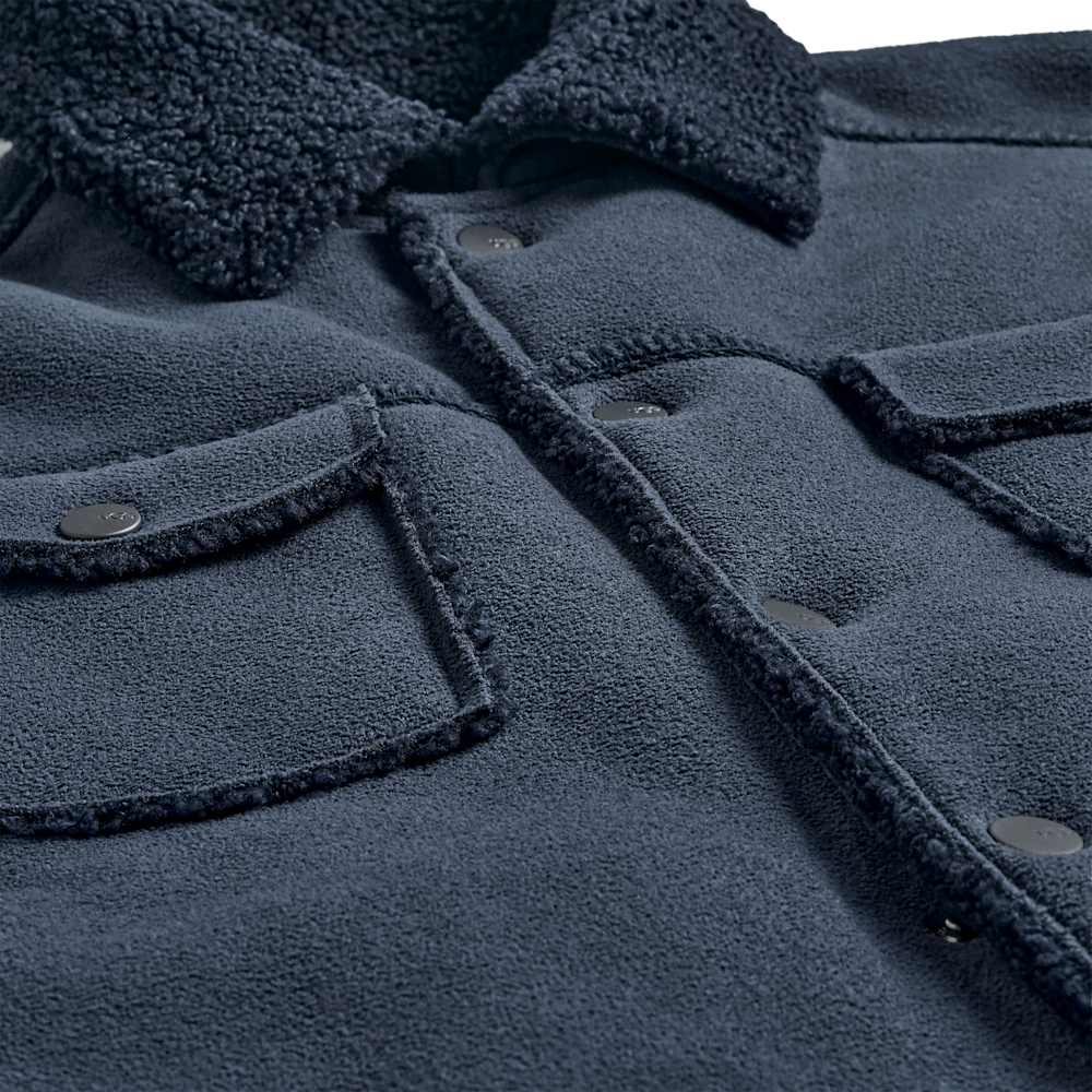 Men's Plush Fleece Trucker Jacket - Sand