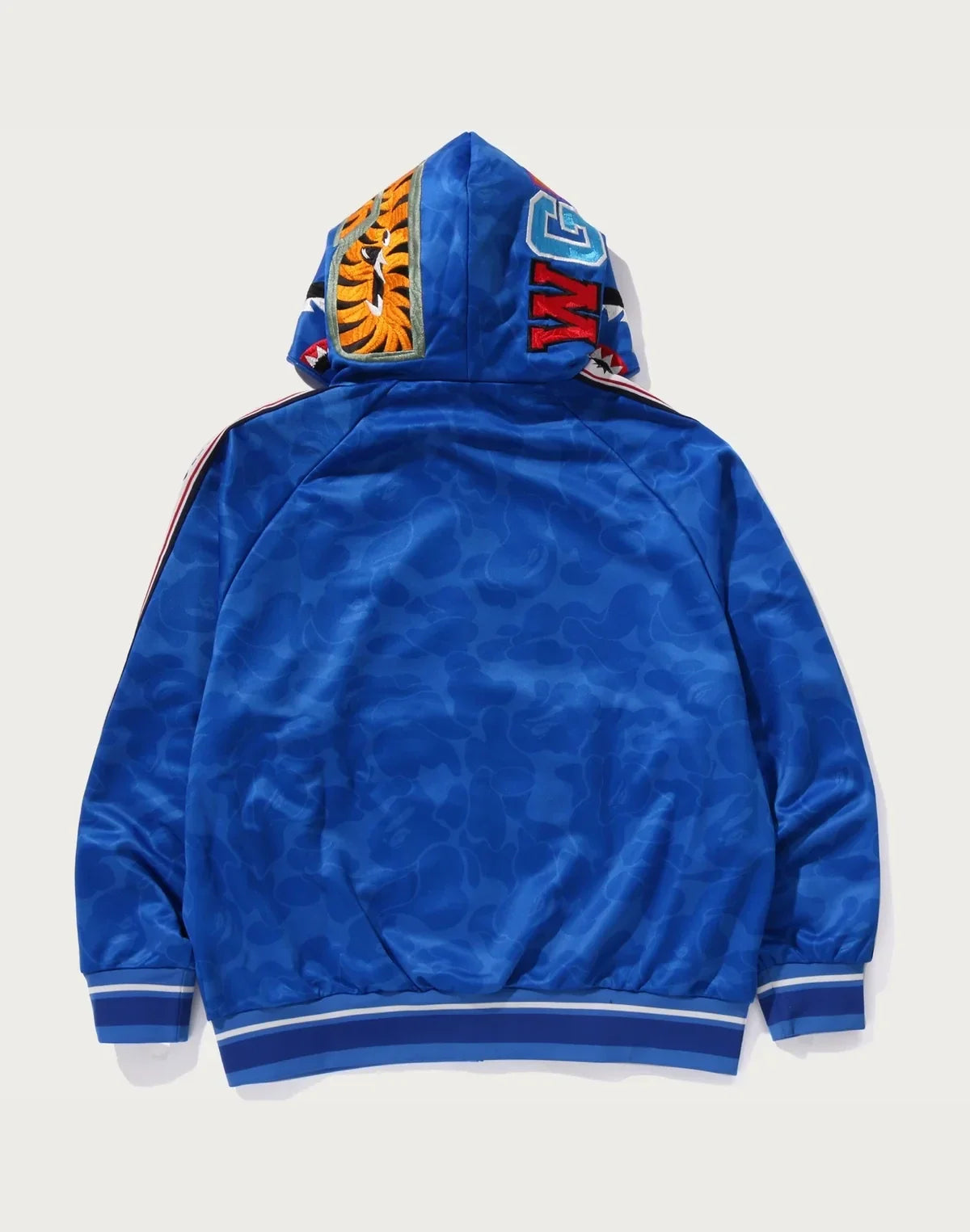 Relaxed Full-Zip Cotton Hoodie - Blue