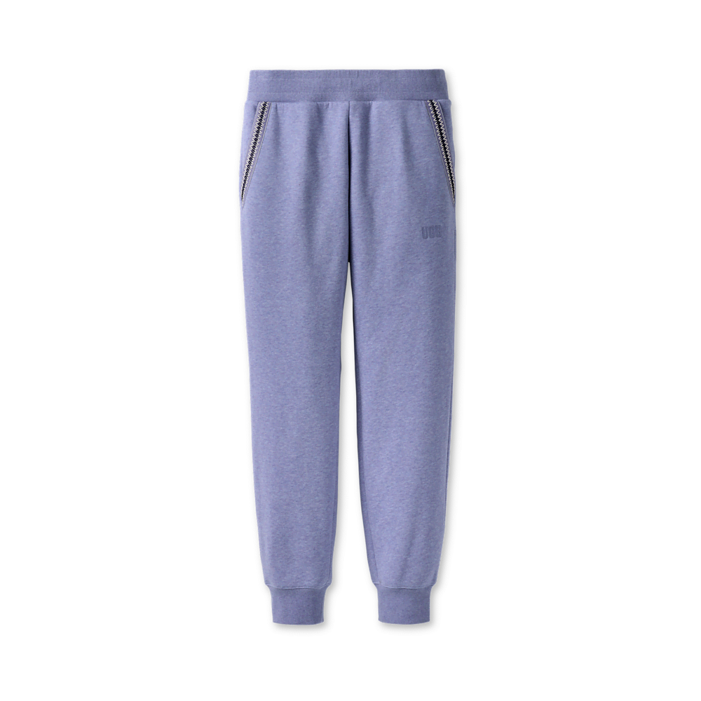 Men's Cotton Blend Drawstring Joggers - Purple