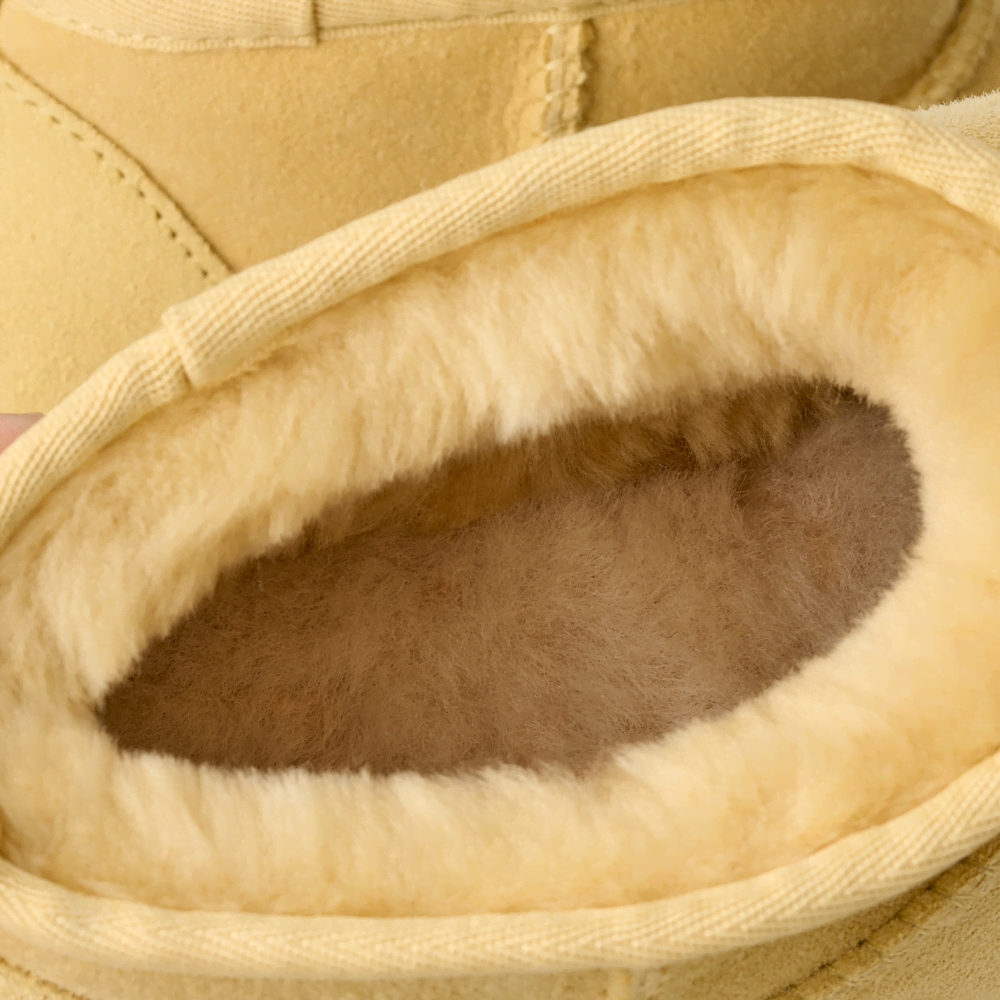Women's Ultra-Short Sheepskin Boot - Grey