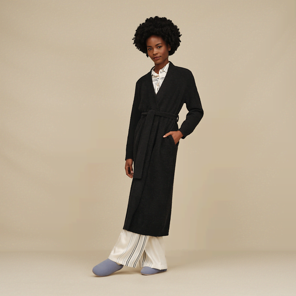 Women's Water-Resistant Suede Slip-On - Black