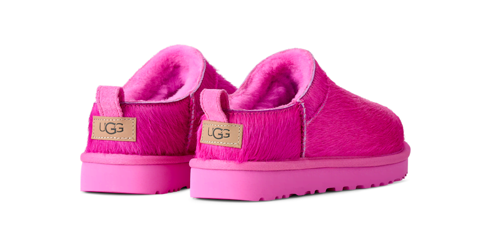 Women's Calf Hair Micro Boot - Bright Fuchsia