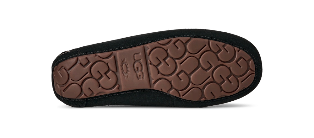 Women's Water-Resistant Suede Moccasin Slipper - Black