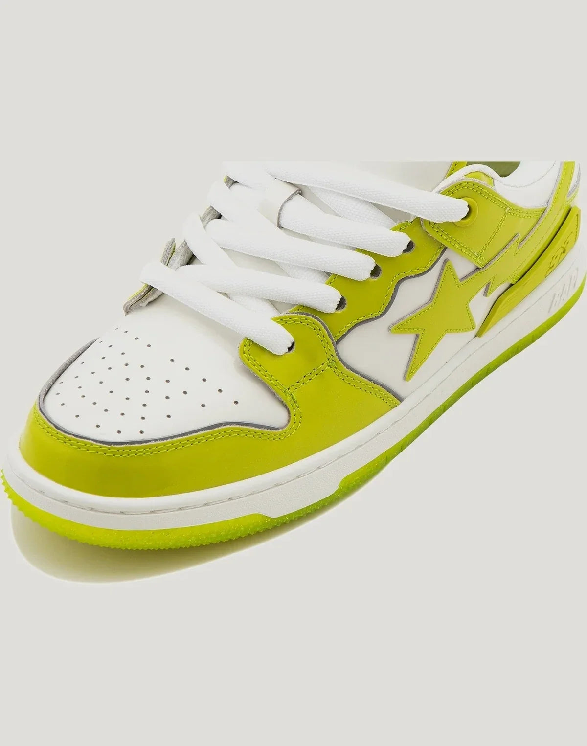 Men's Leather Low Top Sneakers - Green