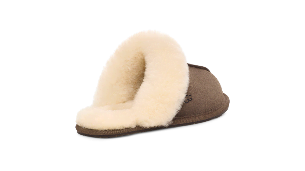Women's Suede Sheepskin Slide Slipper - Espresso