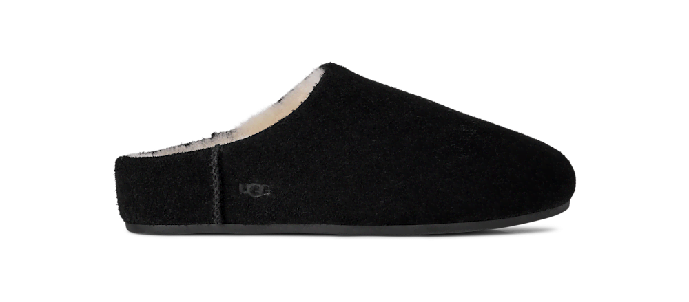 Women's Water-Resistant Suede Slip-On - Black
