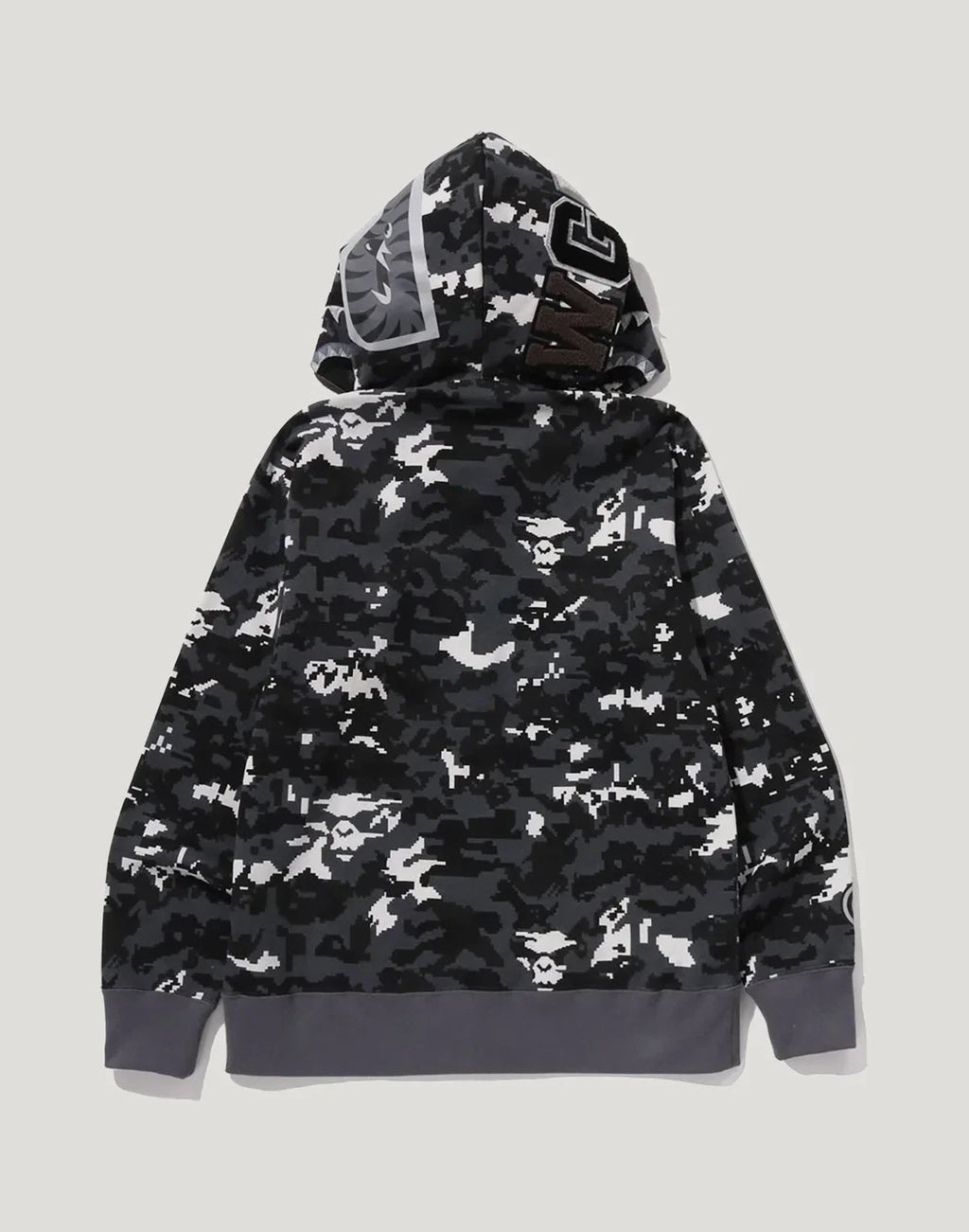 Pixel Camo Full-Zip Cotton Hoodie - Green