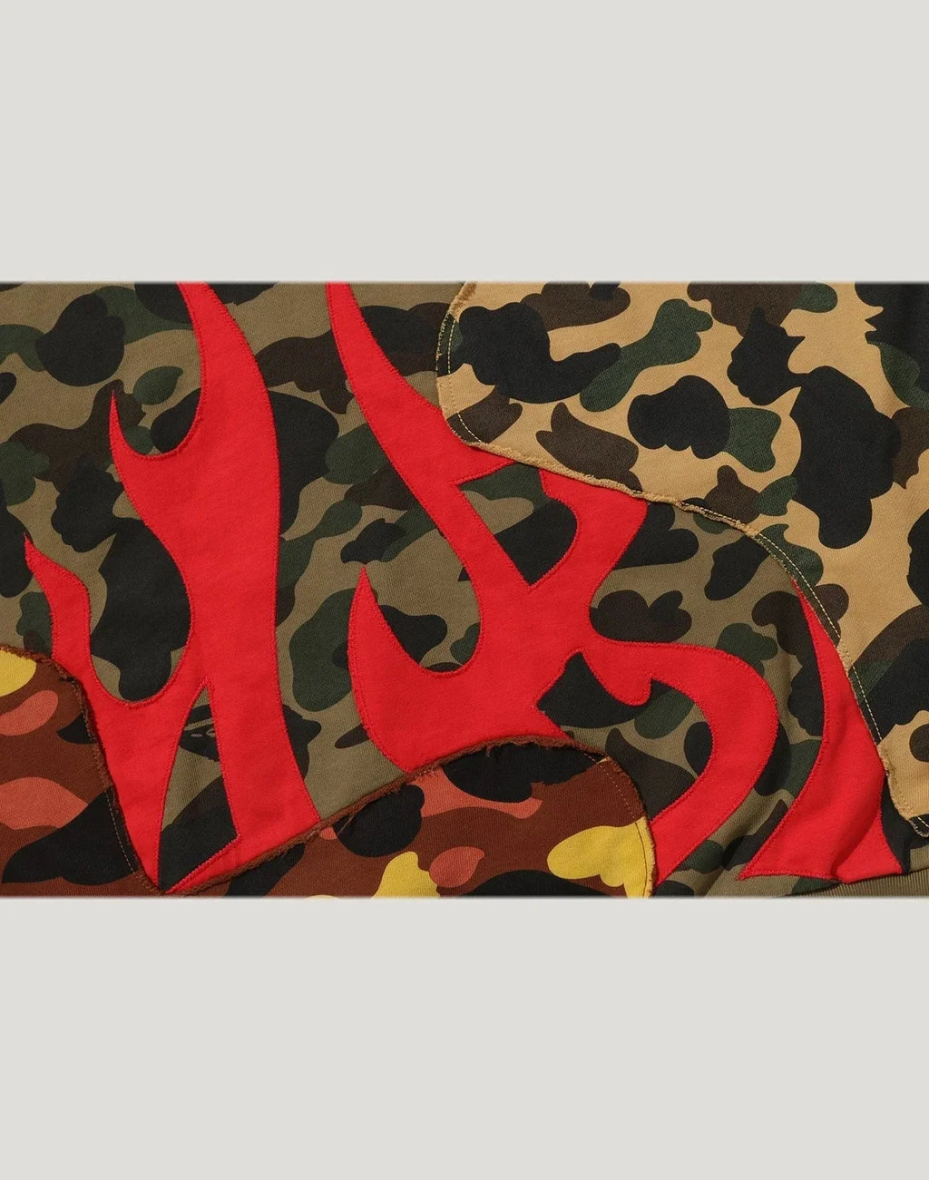 Upcycled Camo Full-Zip Hoodie - Multi