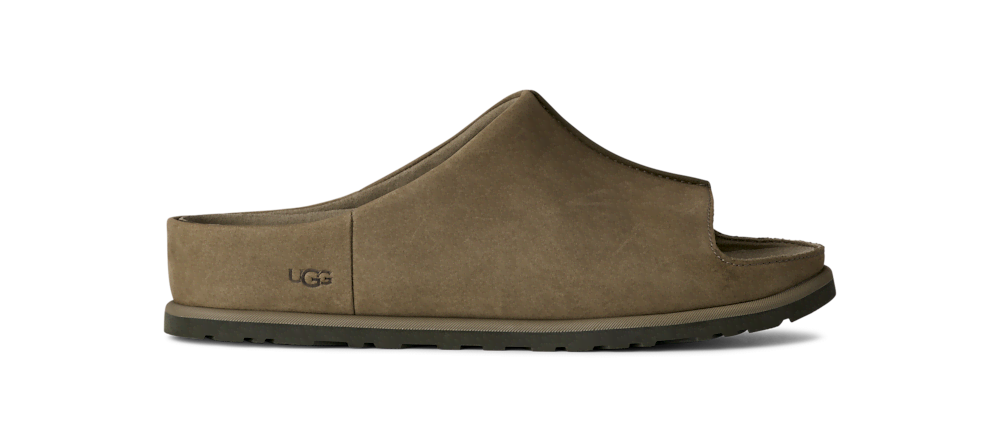 Men's Nubuck Slide Sandal - Black