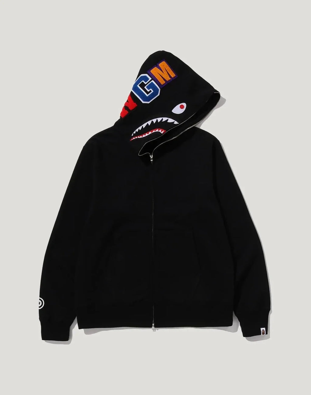Full-Zip Cotton Hoodie - Black