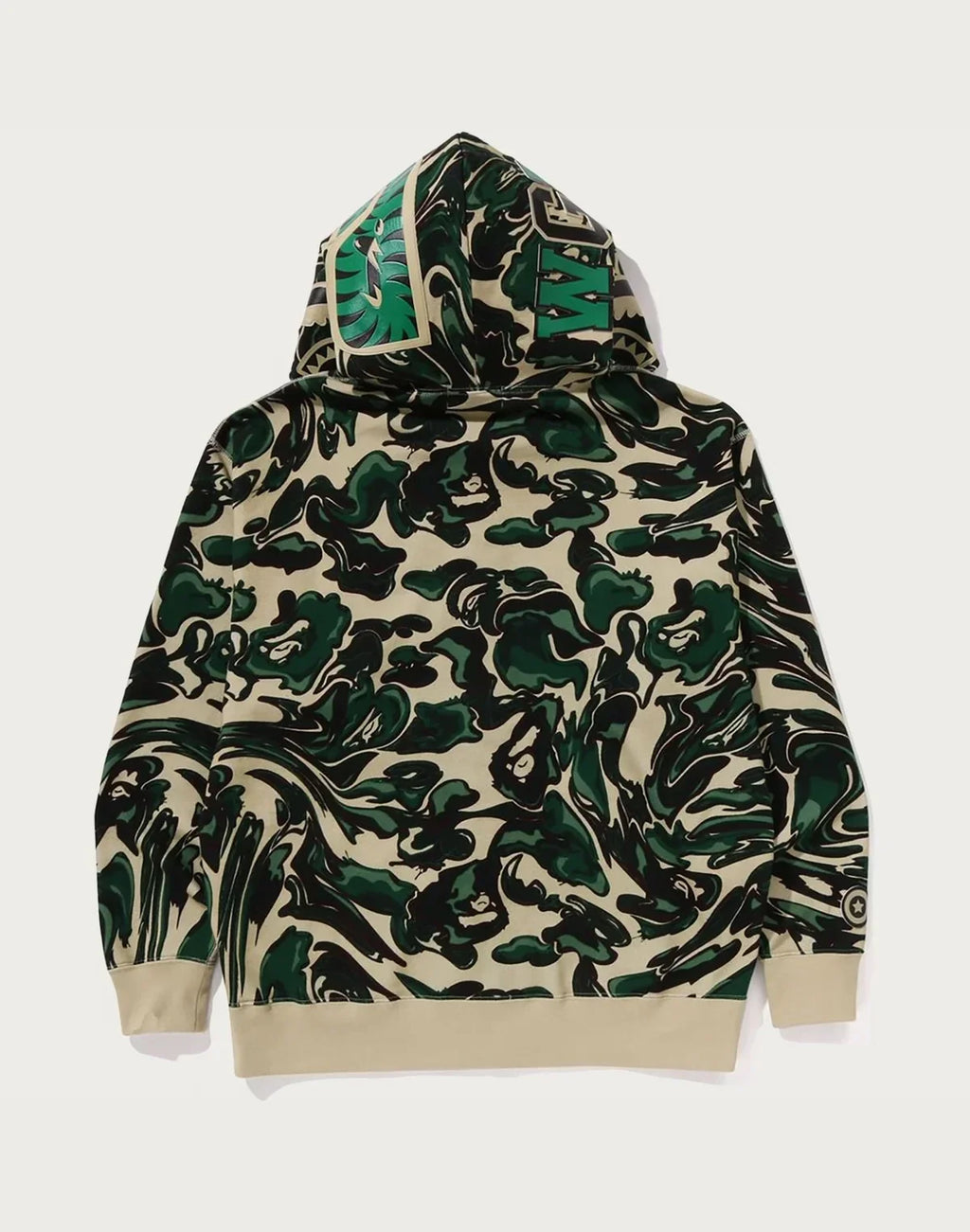 Relaxed Full-Zip Cotton Hoodie - Green