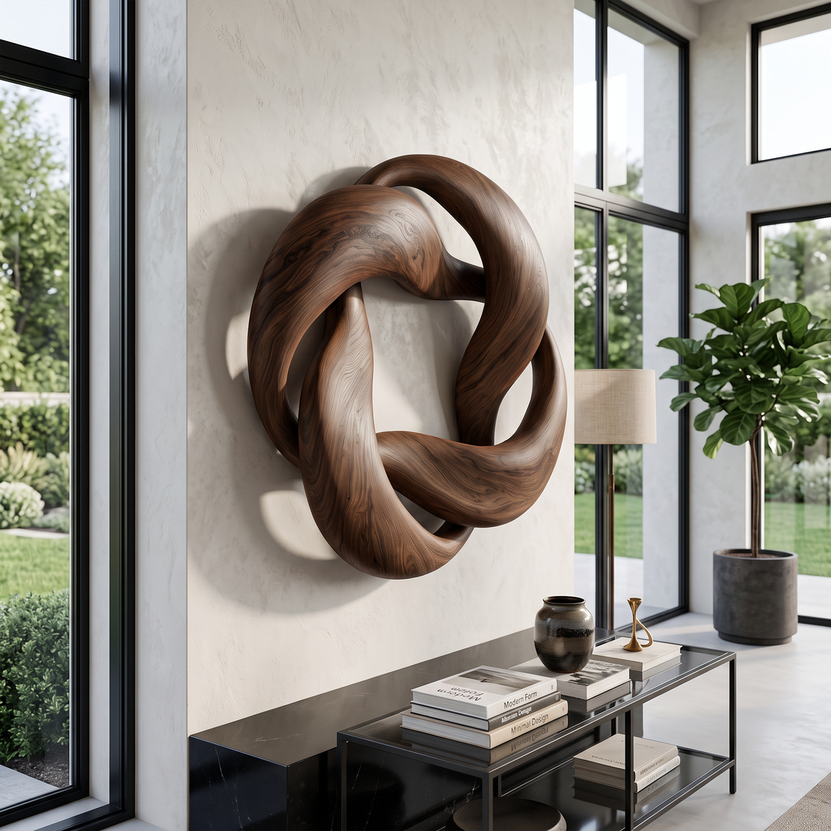 Abstract Circular Loop Wall Art For Living Room And Office