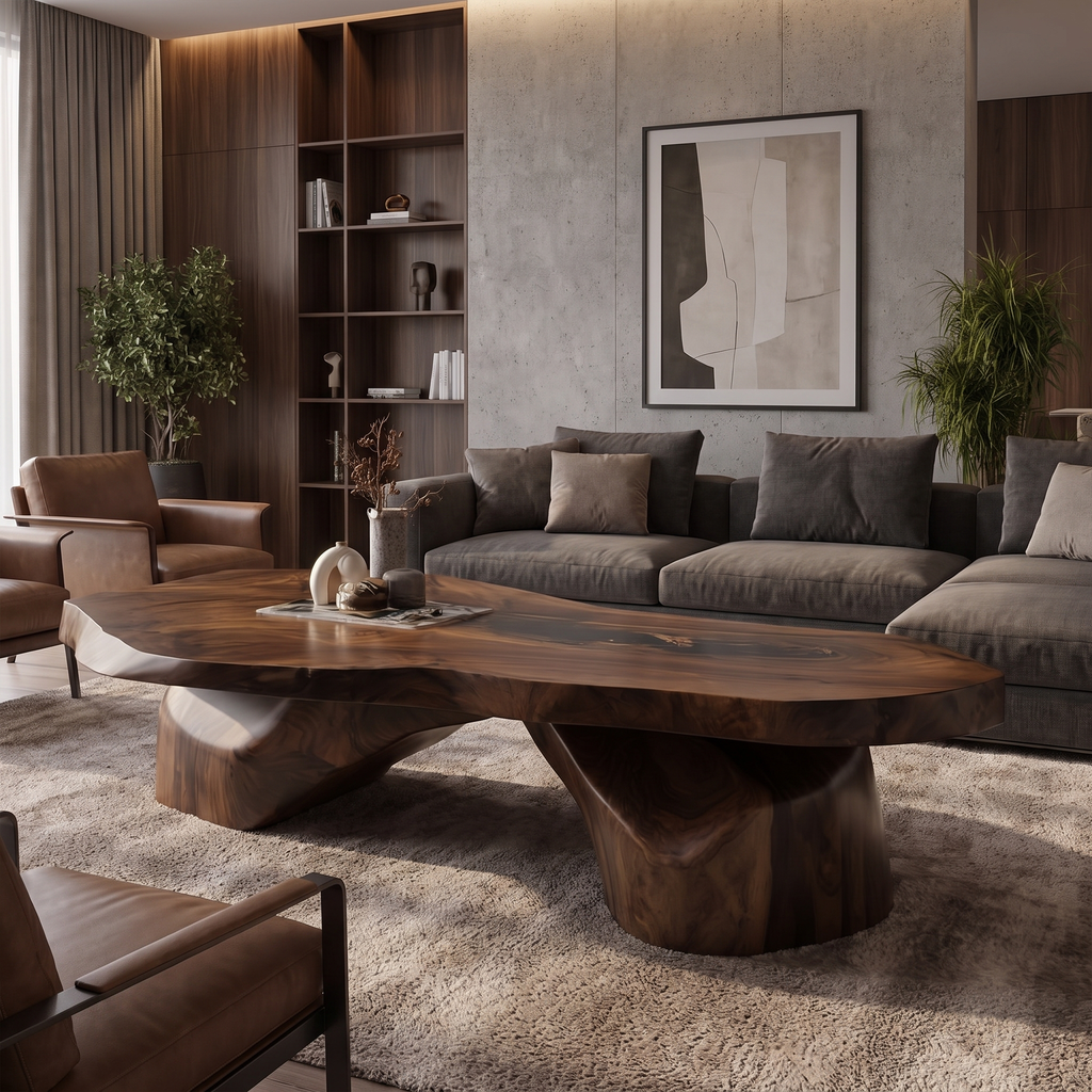 Organic Coffee Table With Sculptural Tree Root Design For Living Room And Lounge