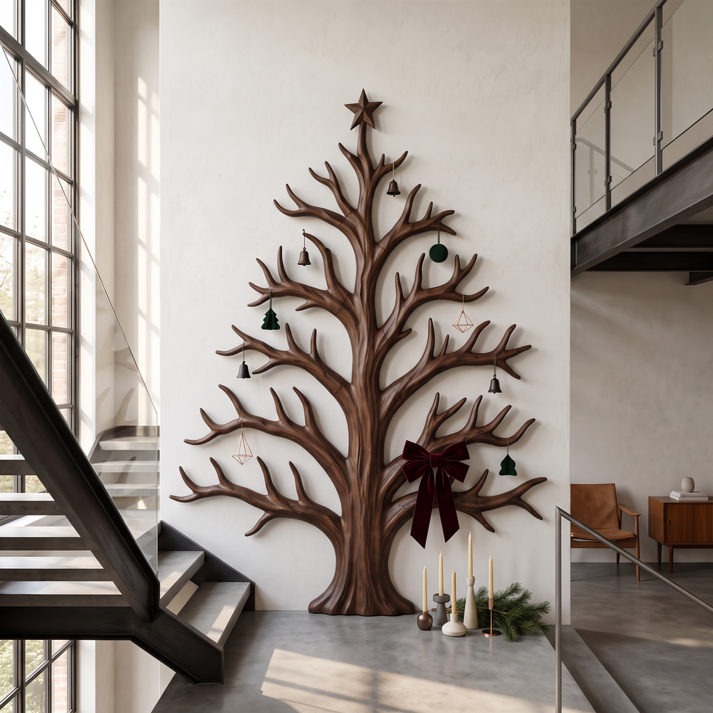 Modern Christmas Tree With Bare Branch Design For Living Room