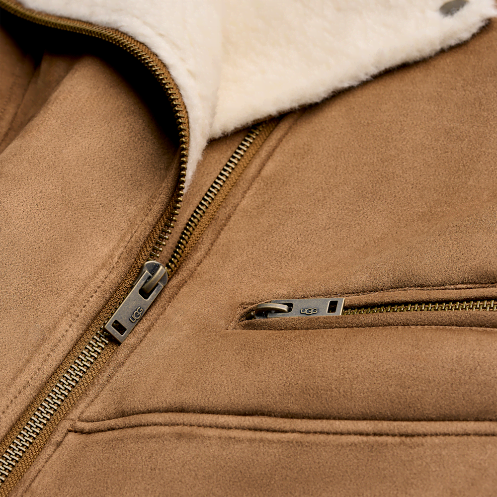Women's Faux Suede Shearling Moto Jacket