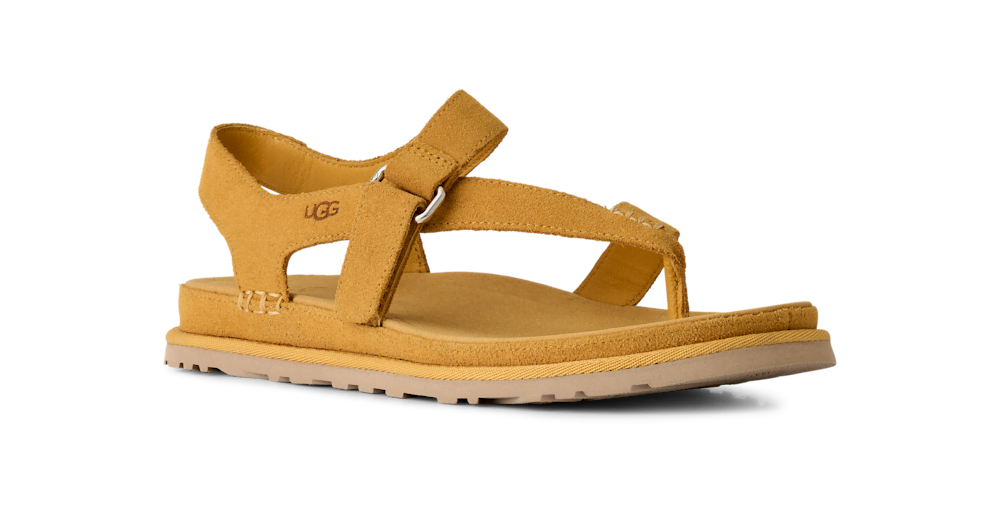 Women's Suede Toe-Post Sandal - Wheat