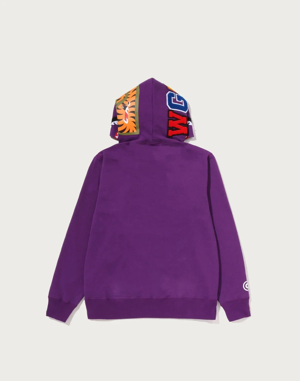 Camo Print Pullover Hoodie - Purple