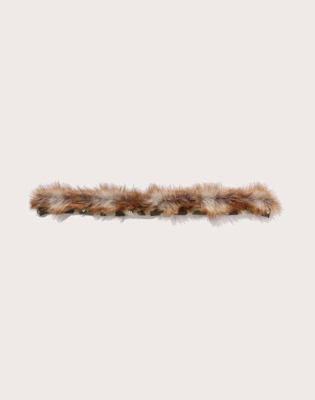 Women's Cropped Faux-Fur Zip Hoodie - Brown