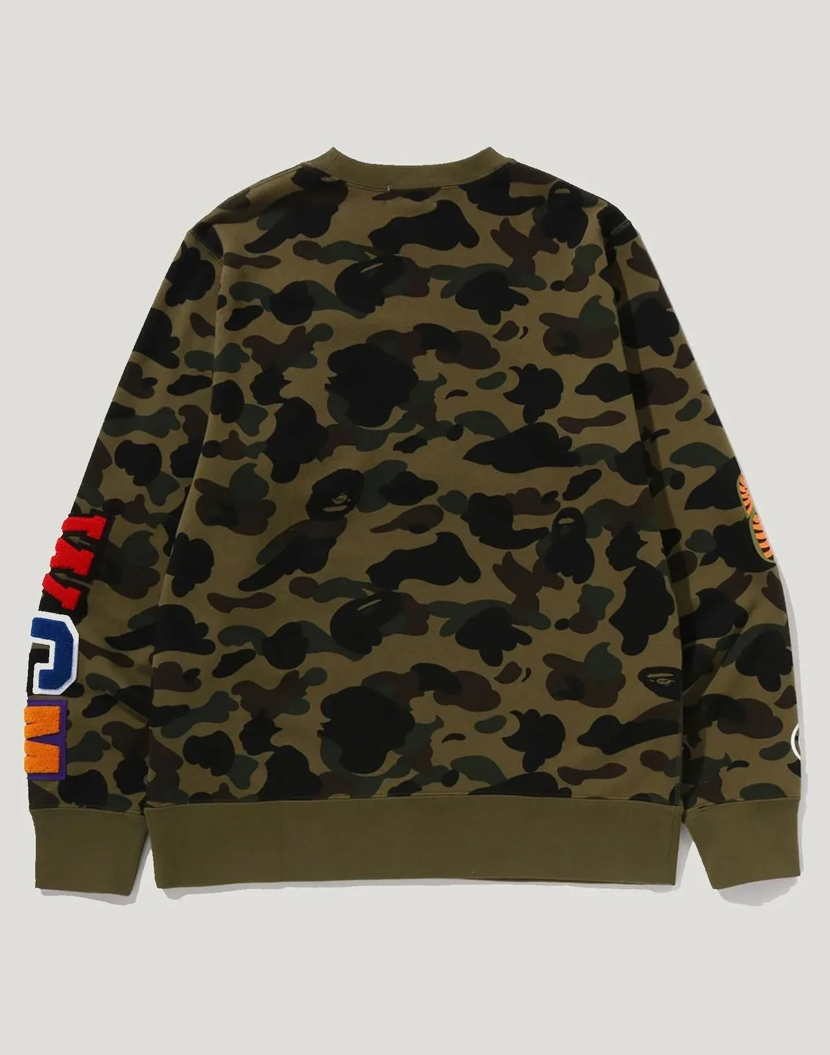 Men's Cotton Camo Graphic Crewneck Sweatshirt - Orange