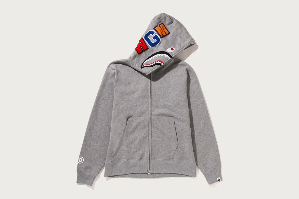 Full-Zip Graphic Hoodie - Black