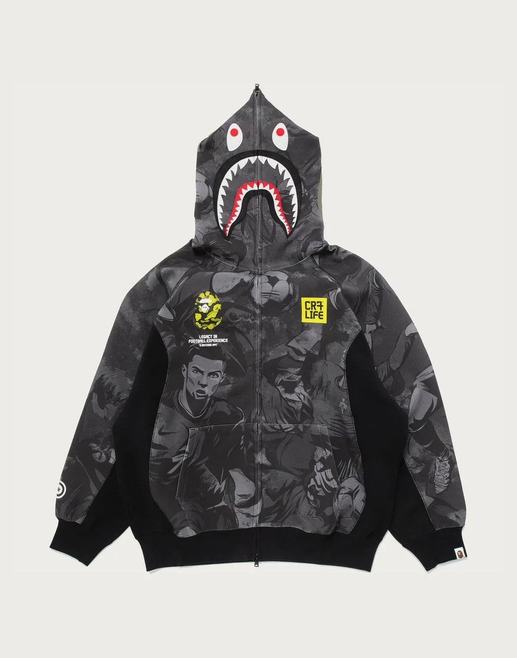 Men's Relaxed Allover Print Hoodie - Black