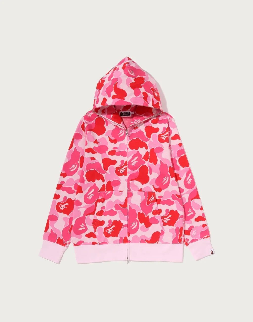 Men's Jacquard Full-Zip Hoodie - Pink