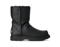 All-Gender Slouch Leather Sheepskin Boot - Black