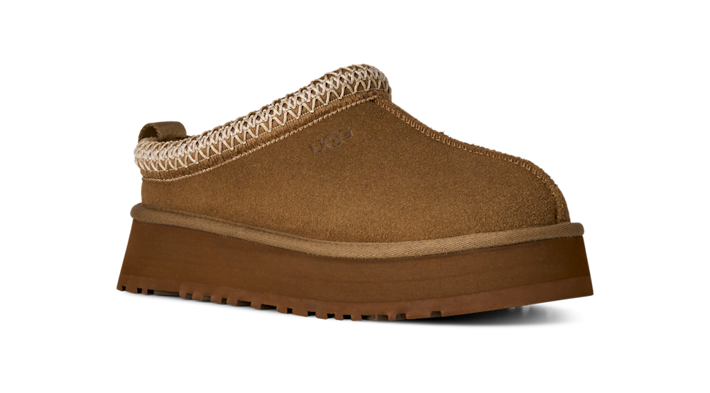 Women's Suede Platform Slipper - Bronze