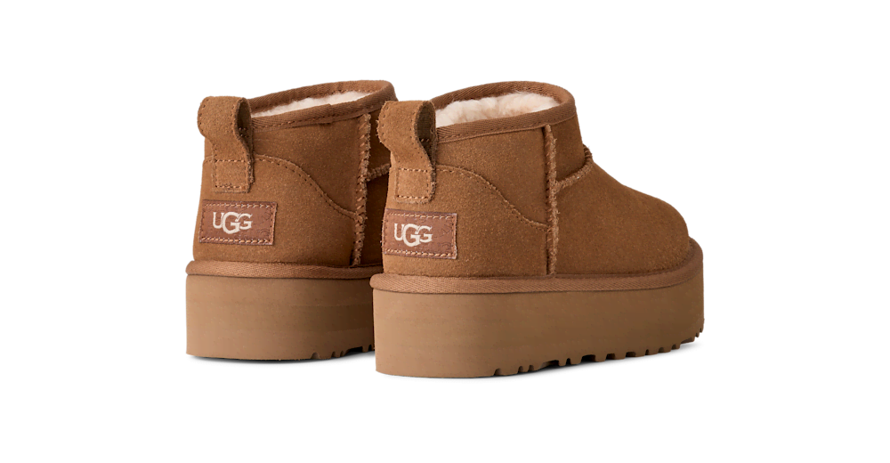 Kids' Suede Platform Ankle Boot - Sand