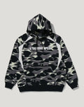 Men's Relaxed-Fit Graphic Pullover Hoodie - Black