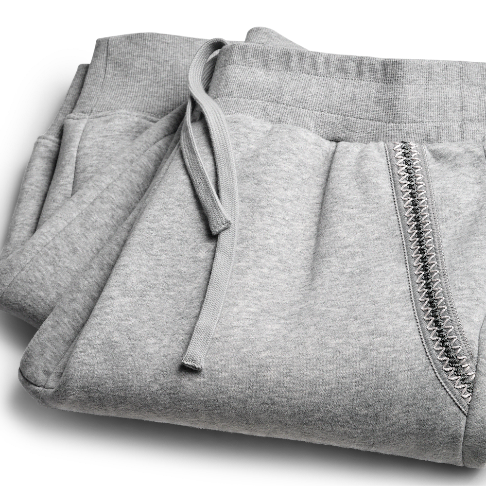 Men's Cotton Blend Drawstring Joggers - Purple