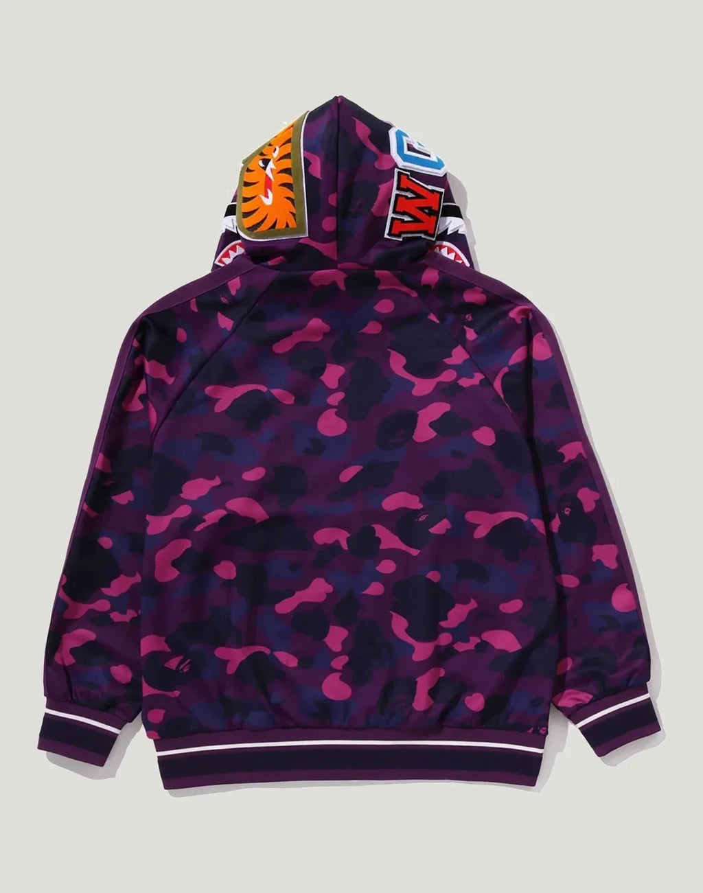 Camo Hooded Track Jacket - Purple