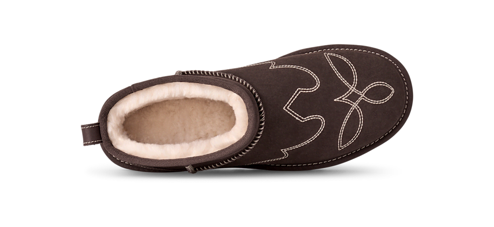 Men's Embroidered Suede Mini Boot