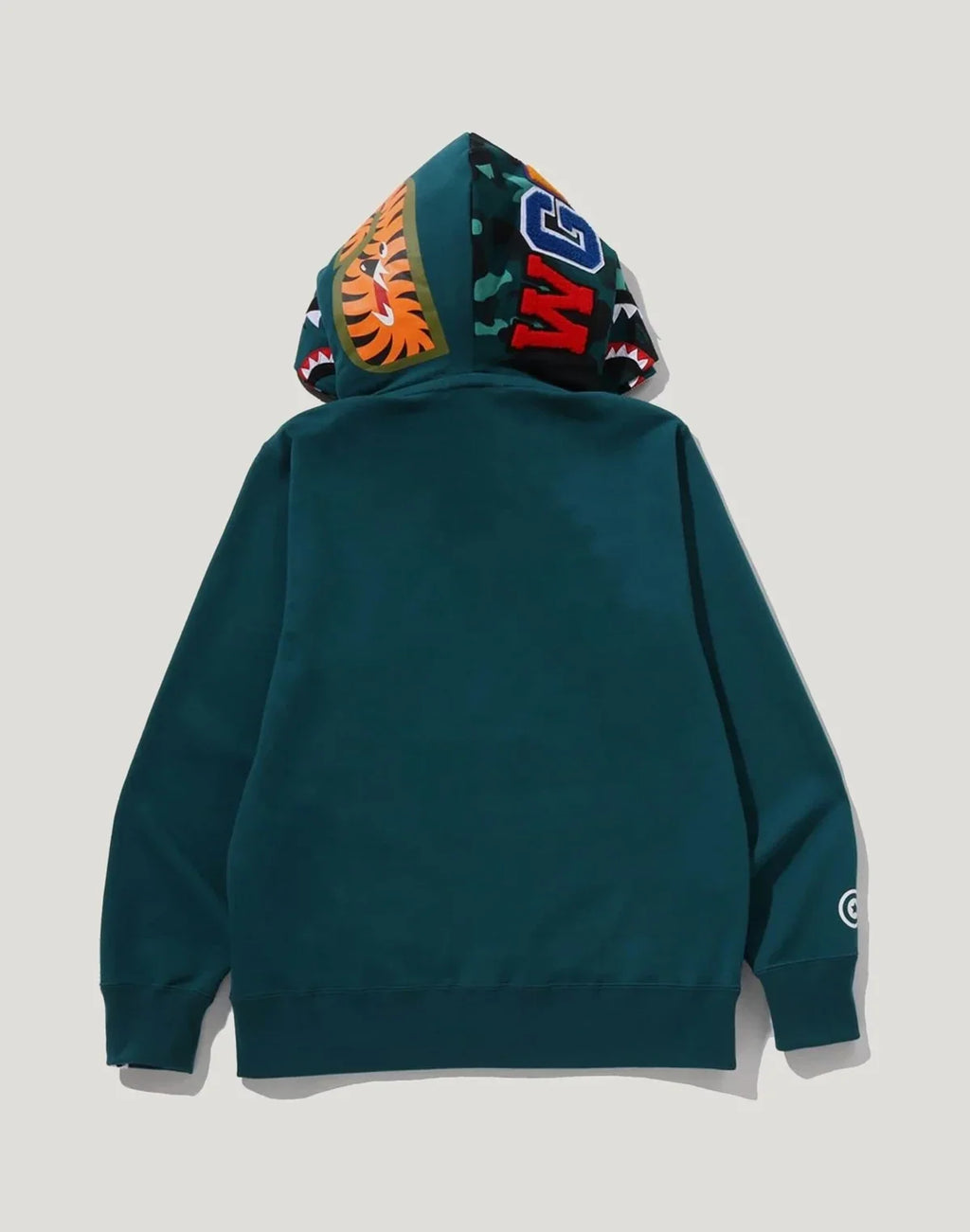 Cotton Camo Double-Hood Full-Zip Hoodie - Red