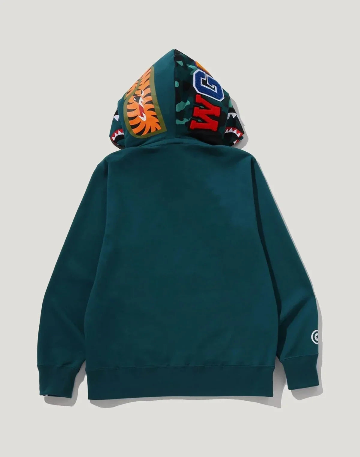 Cotton Camo Double-Hood Full-Zip Hoodie - Red