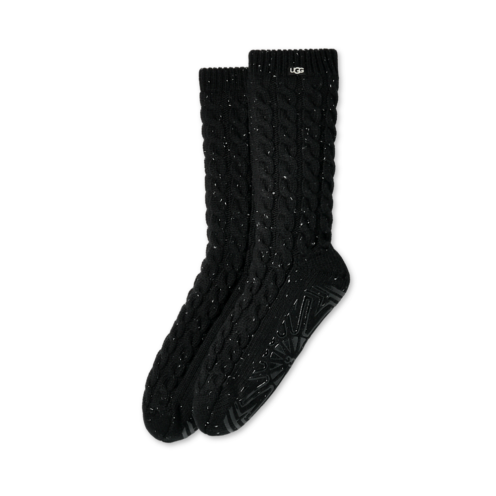 Women's Cable Knit Fleece-Lined Crew Socks