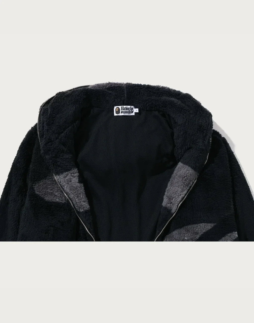 Camo Sherpa Full-Zip Jacket - Black