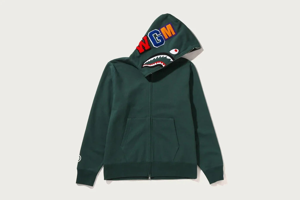 Full-Zip Graphic Hoodie - Black