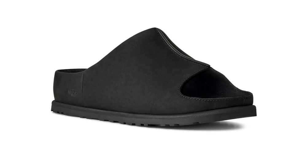 Men's Nubuck Slide Sandal - Black